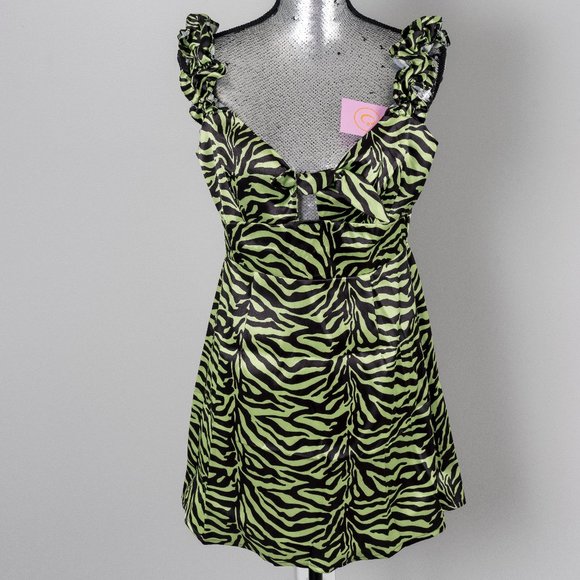 NWT Capsule 98 Cindy Printed Ruffle Mini Dress - 6 - Picture 1 of 5